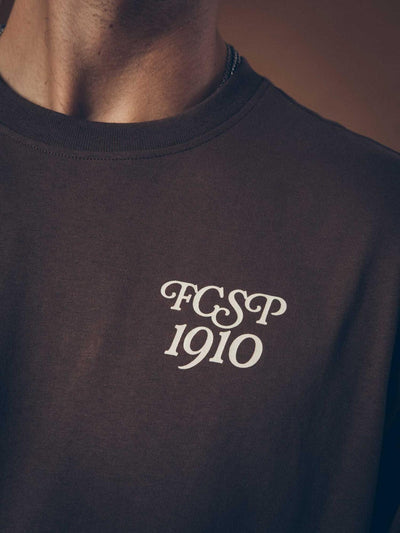 T-Shirt "Fussball Club 1910" braun