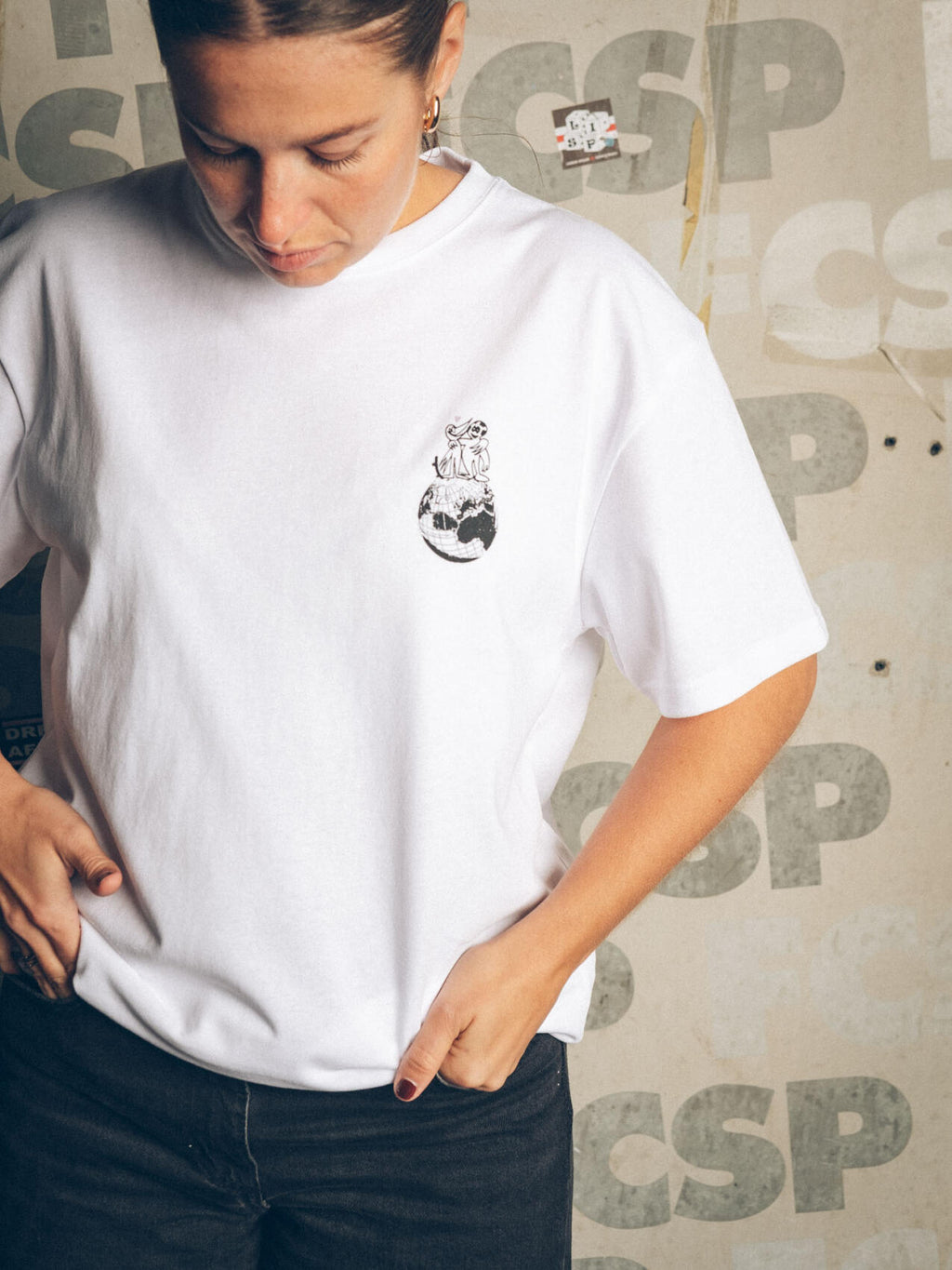 T-Shirt "Clepto x St. Pauli World" weiß