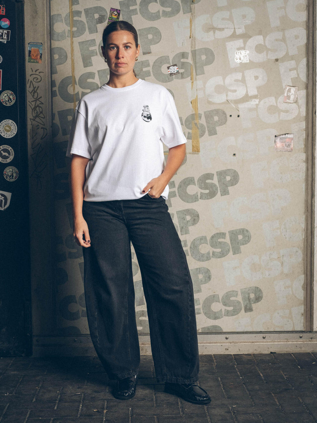 T-Shirt "Clepto x St. Pauli World" weiß