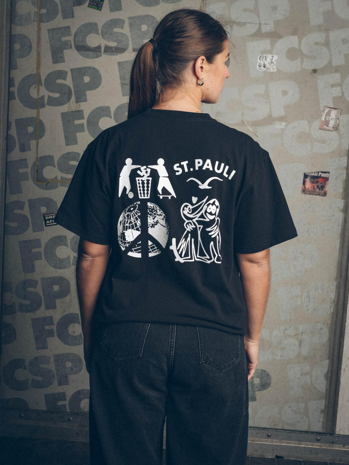 T-Shirt "Clepto x St. Pauli Peace" schwarz