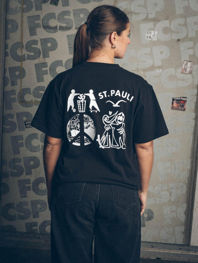 T-Shirt "Clepto x St. Pauli Peace" schwarz