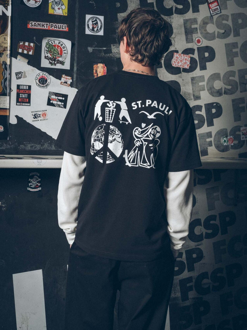 T-Shirt "Clepto x St. Pauli Peace" schwarz