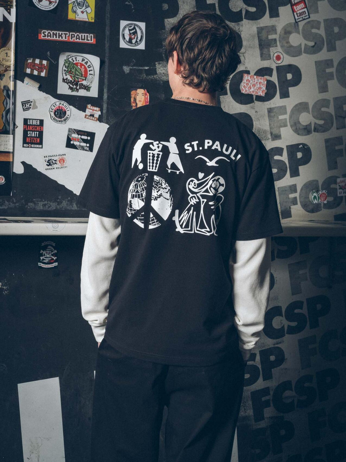 T-Shirt "Clepto x St. Pauli Peace" schwarz