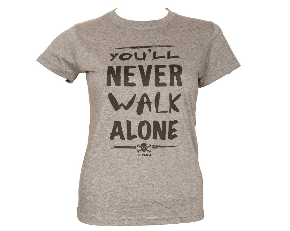 T-Shirt - tailliert "You'll never Grau - Schwarz"