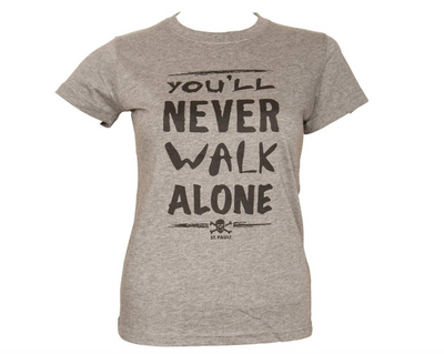T-Shirt - tailliert "You'll never Grau - Schwarz"