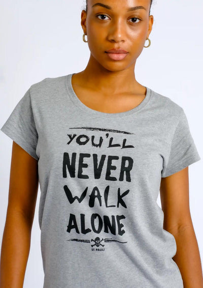 T-Shirt - tailliert "You'll never Grau - Schwarz"