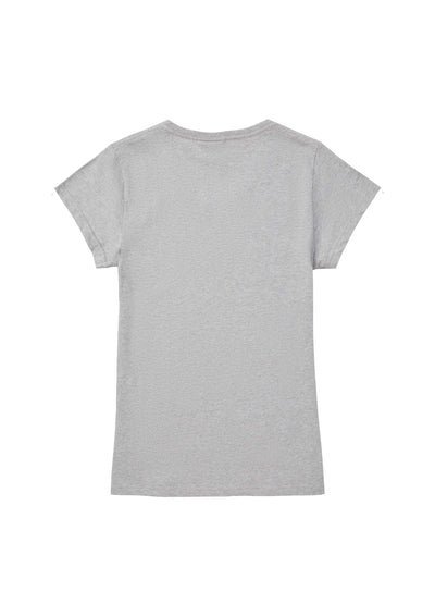 Frauen T-Shirt Totenkopf Grau 