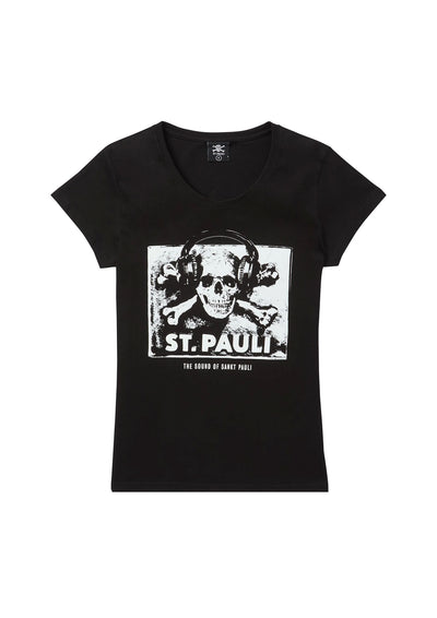 T-Shirt -tailliert "Sound Schwarz"