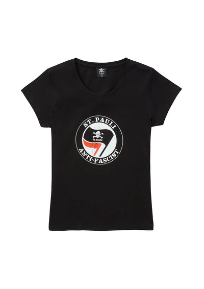 T-Shirt - tailliert "Anti Fascist Schwarz"