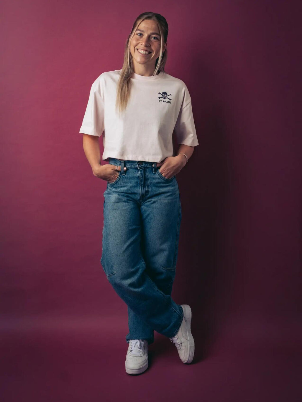 T-Shirt "Rose / Plum" cropped