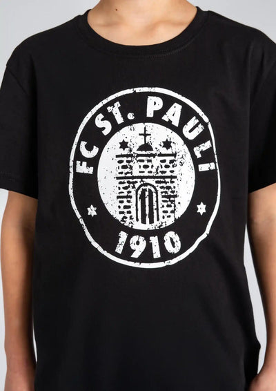 Kinder T-Shirt Logo Schwarz-Weiß