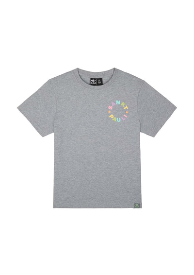 Kinder T-Shirt Rainbow Circle - Grey Melange