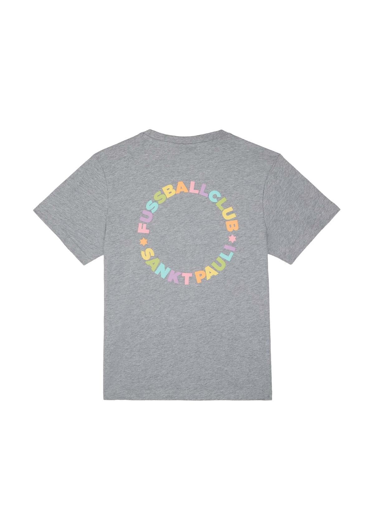 Kinder T-Shirt Rainbow Circle - Grey Melange
