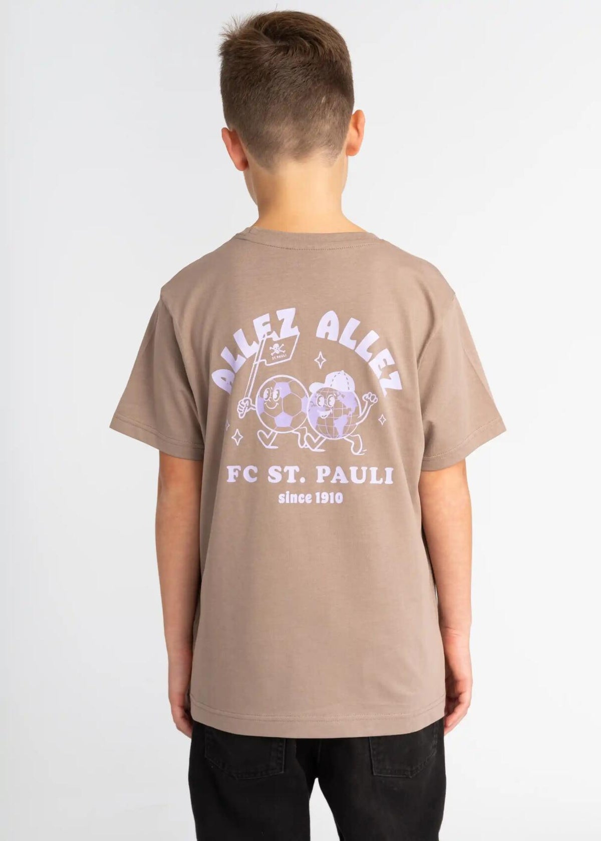 Kinder T-Shirt "Allez Allez" hellbraun