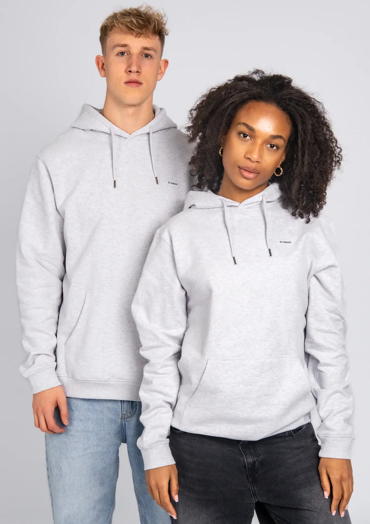 Kapuzenpullover "ST. PAULI PURE" hellgrau