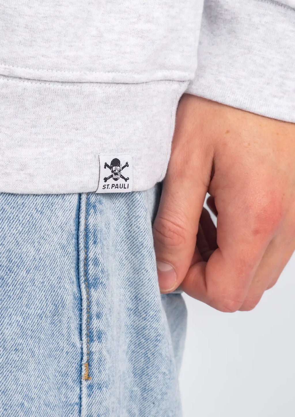 Kapuzenpullover "ST. PAULI PURE" hellgrau