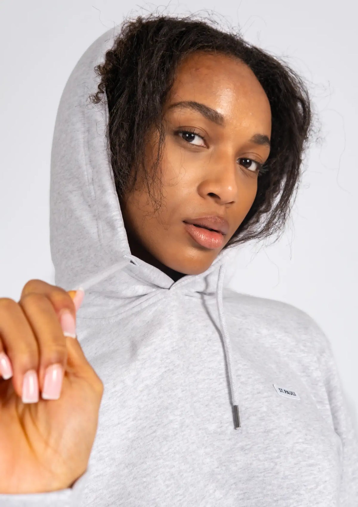 Kapuzenpullover "ST. PAULI PURE" hellgrau