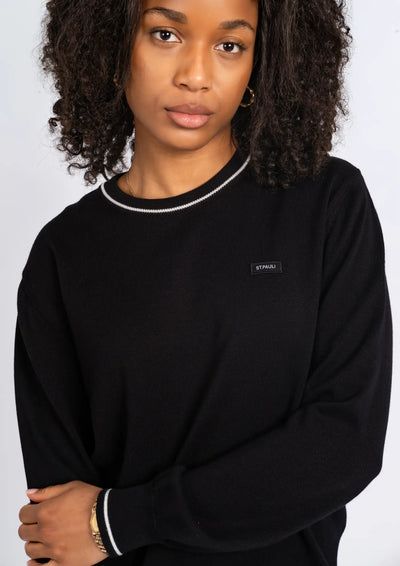 Strickpullover "ST. PAULI PURE" schwarz