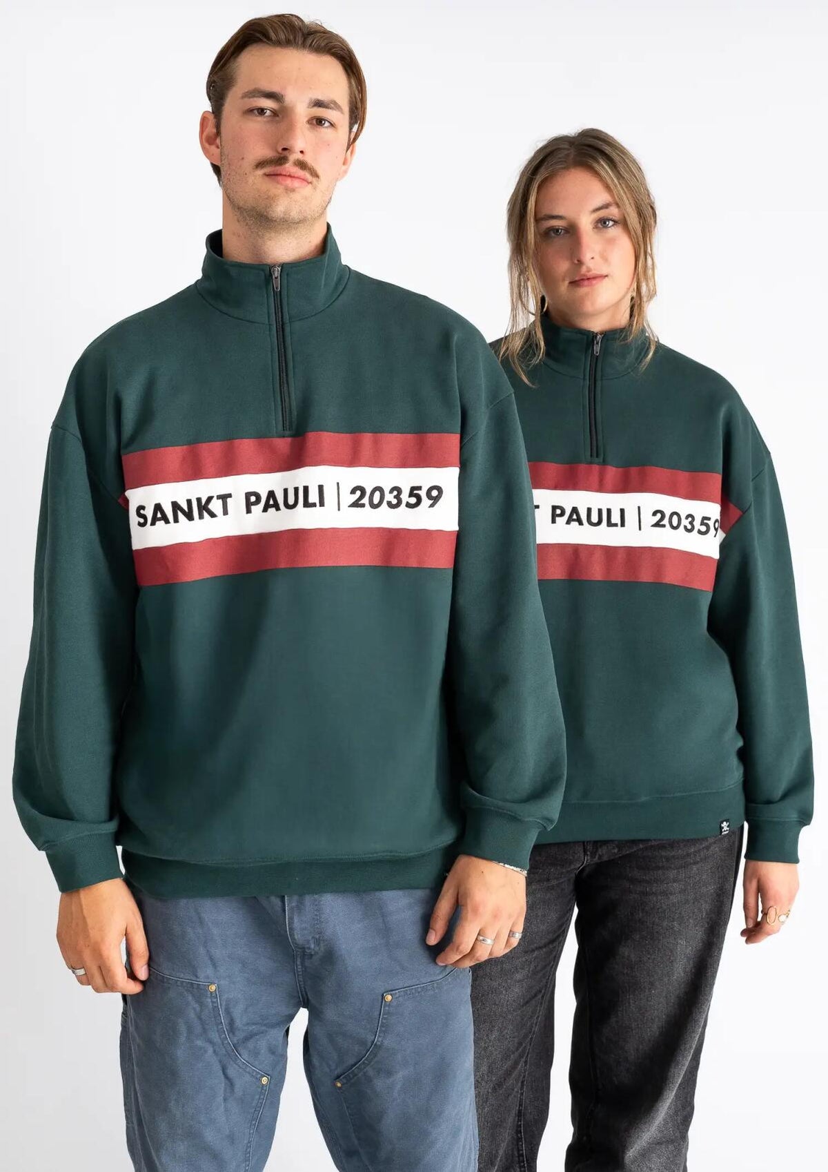 Zipped Sweater "SANKT PAULI 20359"