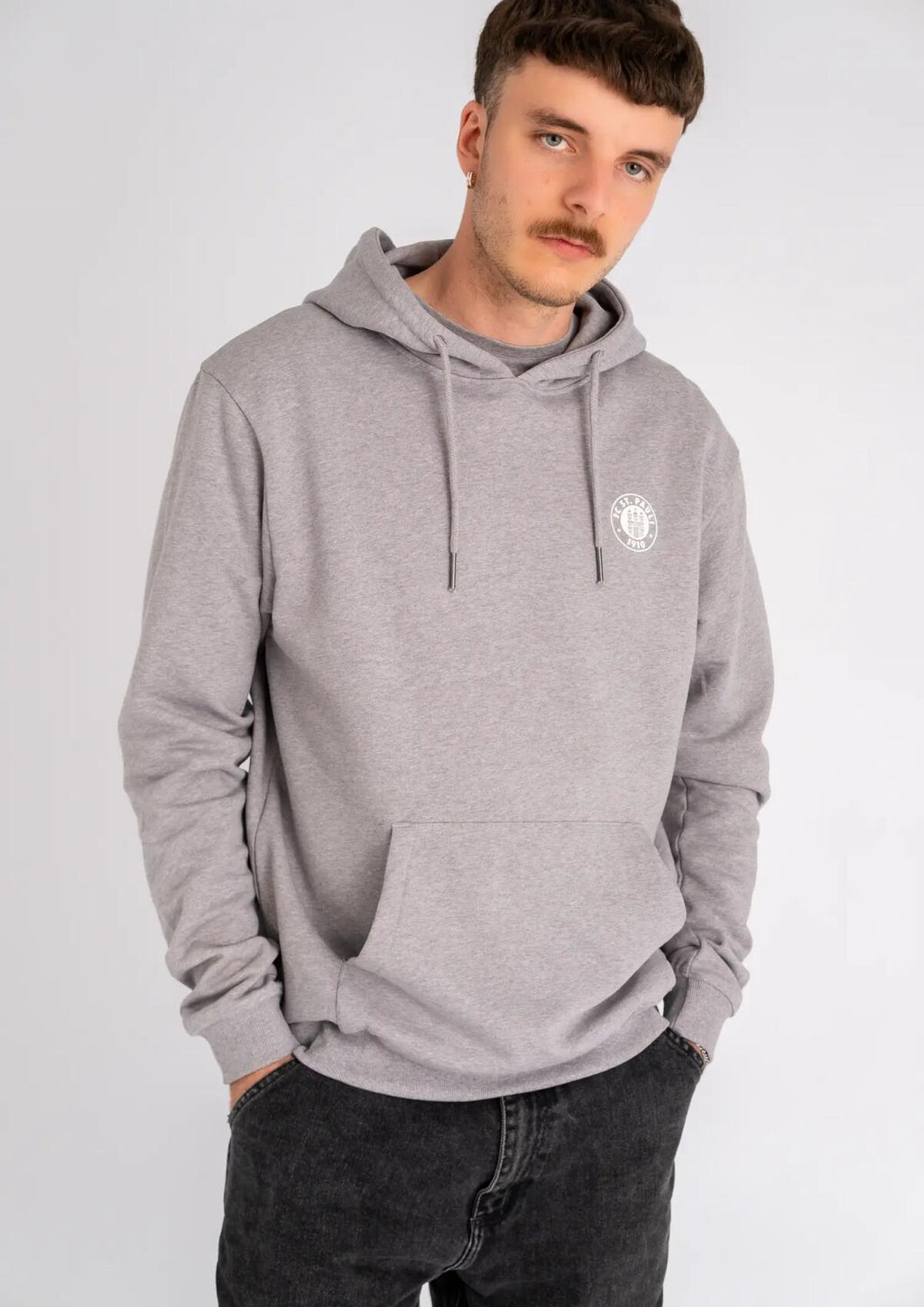 Kapuzenpullover "Logo Grau Melange"