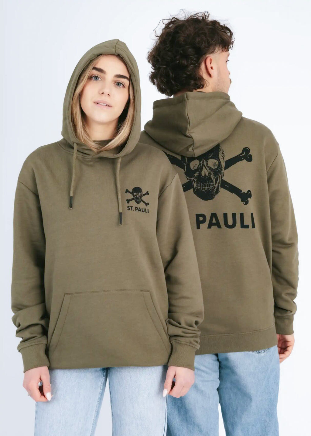 Kapuzenpullover "Black / Olive"