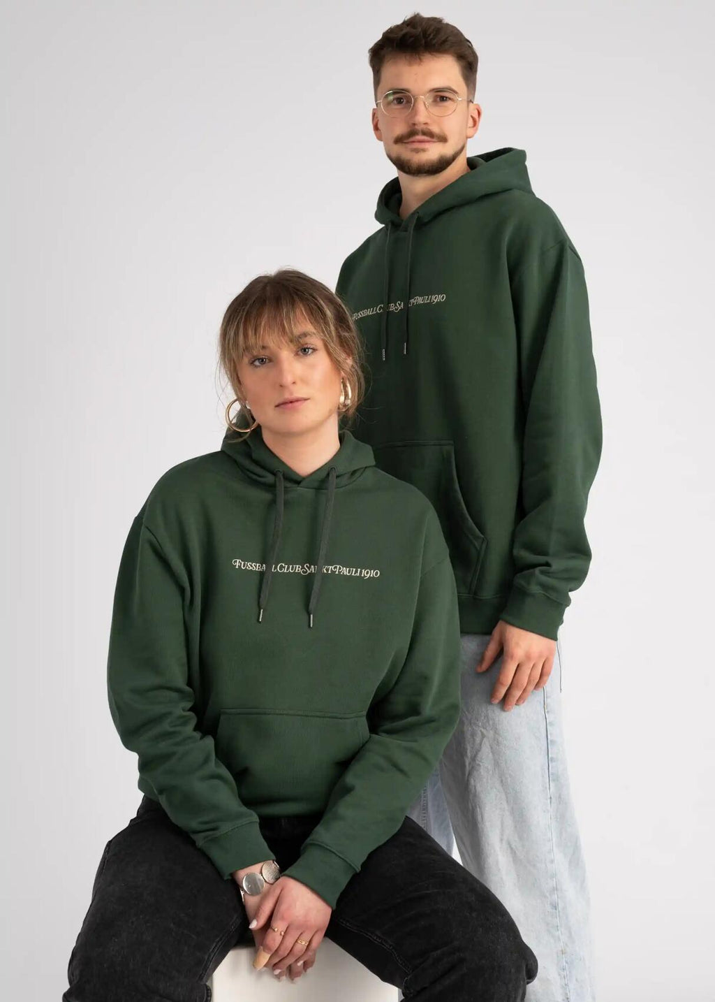 Kapuzenpullover "Fussball Club 1910" grün