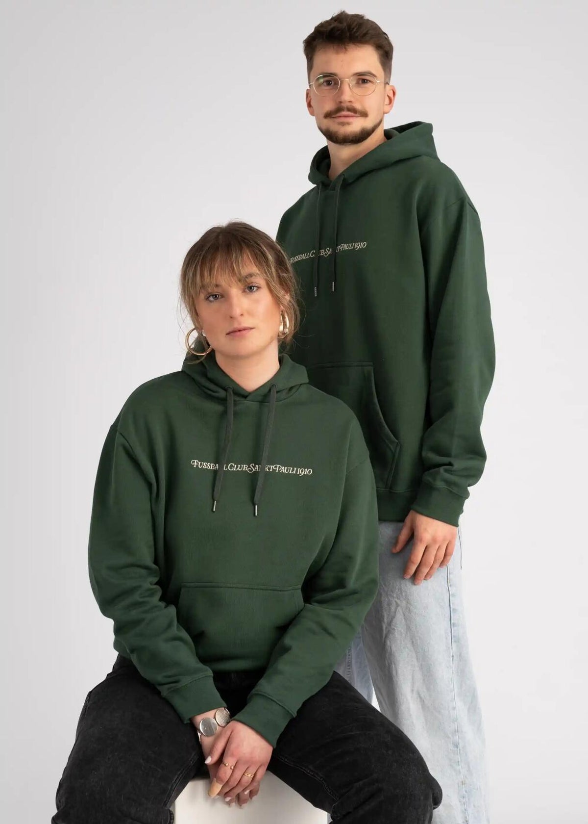 Kapuzenpullover "Fussball Club 1910" grün