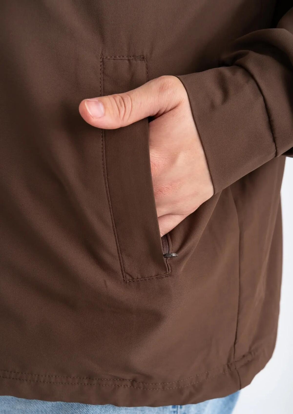Trainingsjacke "Logo rot-braun"