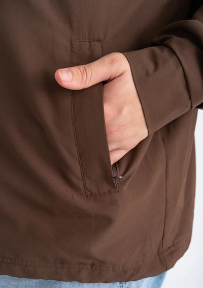 Trainingsjacke "Logo rot-braun"