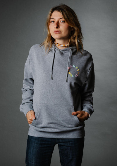 Kapuzenpullover Rainbow Circle - Grey Melange