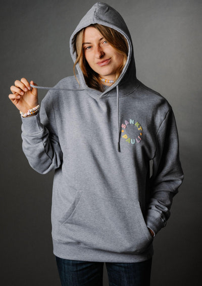 Kapuzenpullover Rainbow Circle - Grey Melange