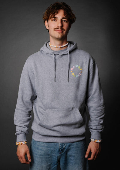 Kapuzenpullover Rainbow Circle - Grey Melange