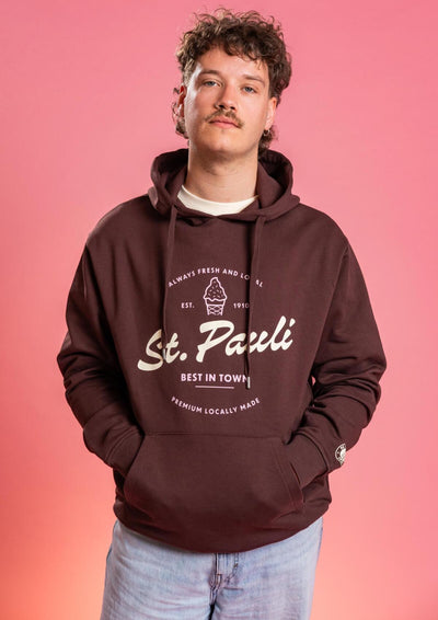 Kapuzenpullover "FÜR ST PAULI" braun