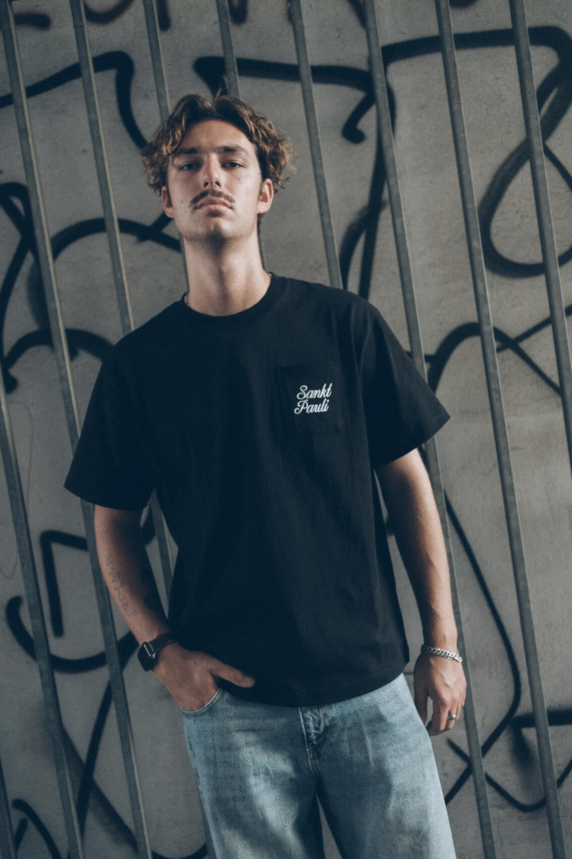 T-Shirt "Sankt Pauli Script Black"