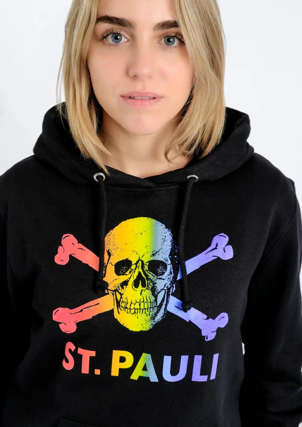 Kapuzenpullover - waisted "Regenbogen"