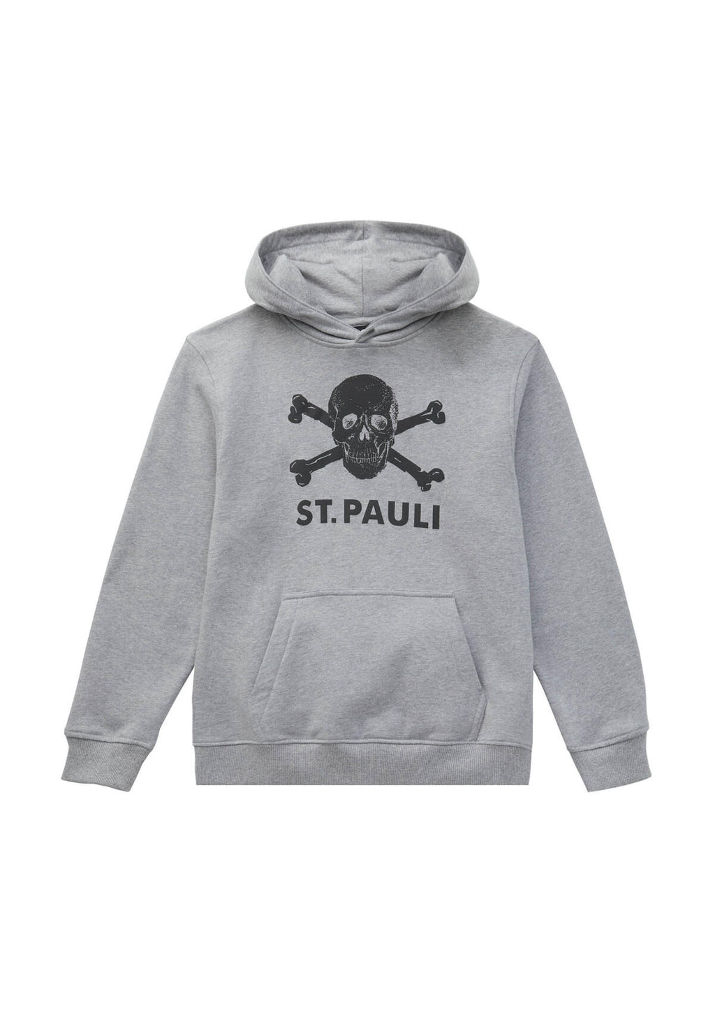 Kapuzenpullover Totenkopf Grau