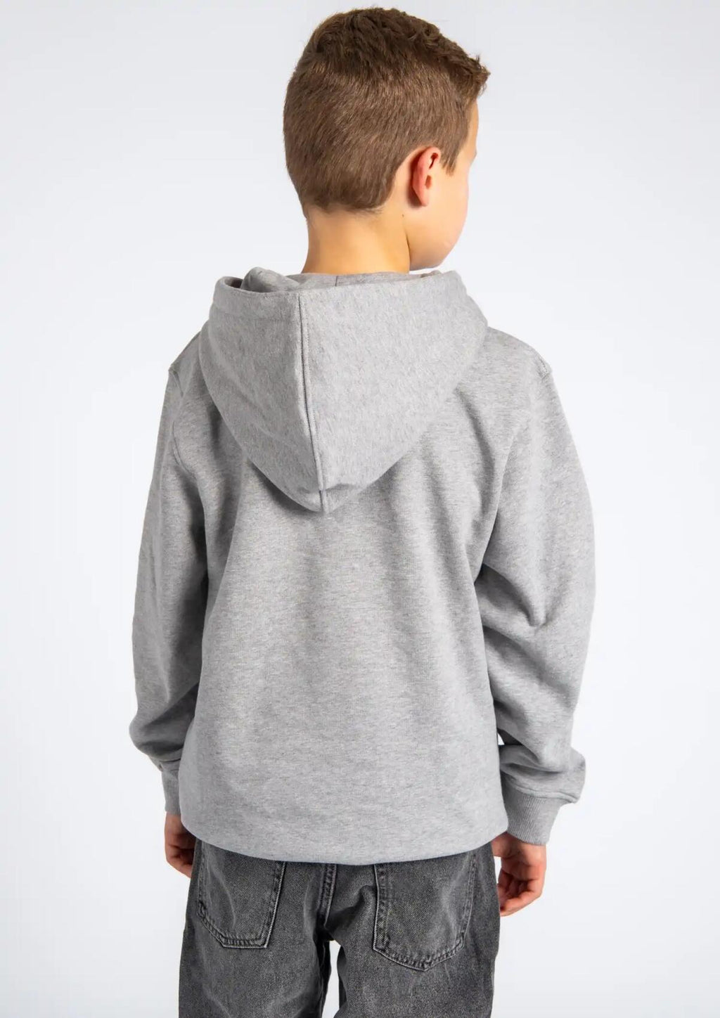 Kinder Kapuzenpullover Totenkopf Grau