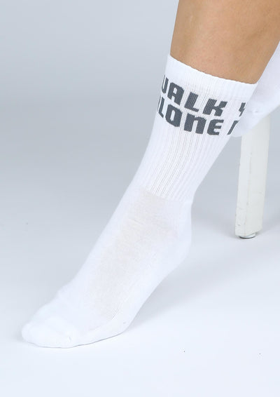 Tennissocken "You´ll never walk alone" weiss