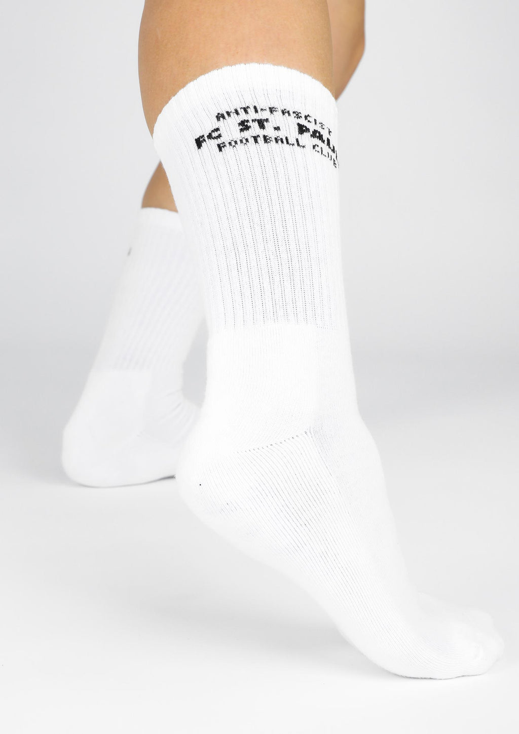 Tennissocken "Anti Fascist Football Club" weiss