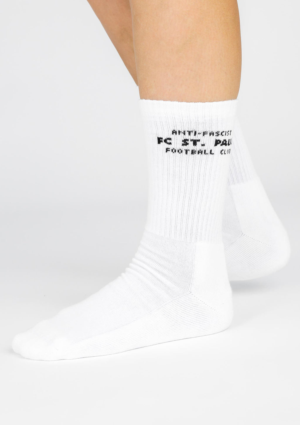 Tennissocken "Anti Fascist Football Club" weiss