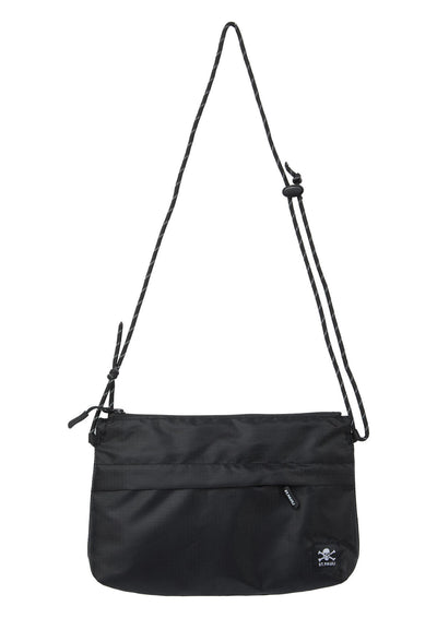 Schultertasche "Ripstop" schwarz