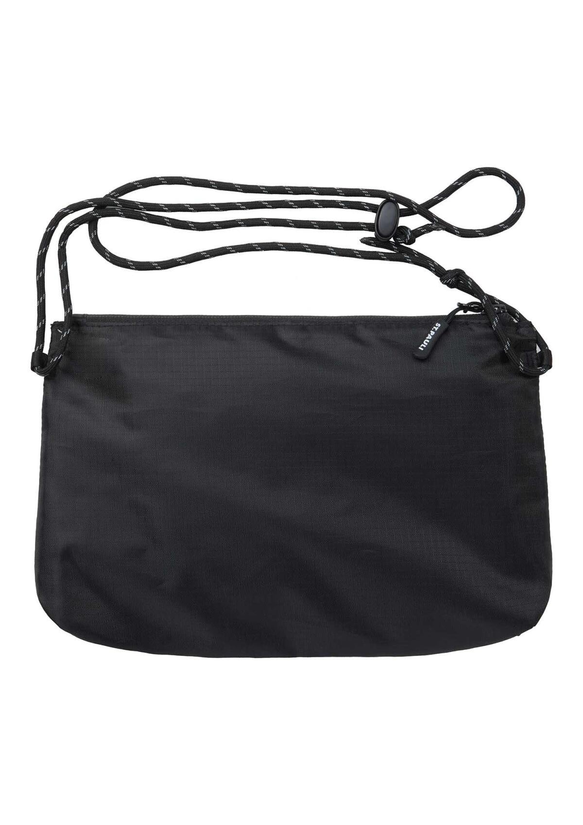 Schultertasche "Ripstop" schwarz