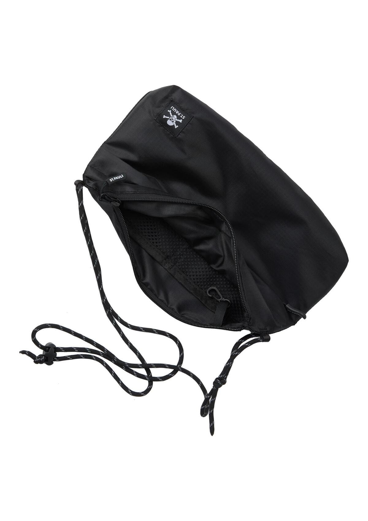 Schultertasche "Ripstop" schwarz