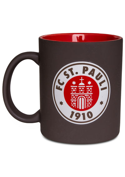 Kaffeebecher Logo Braun-Rot
