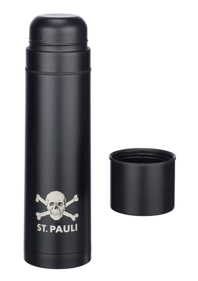Thermoskanne mit 2 Bechern Totenkopf