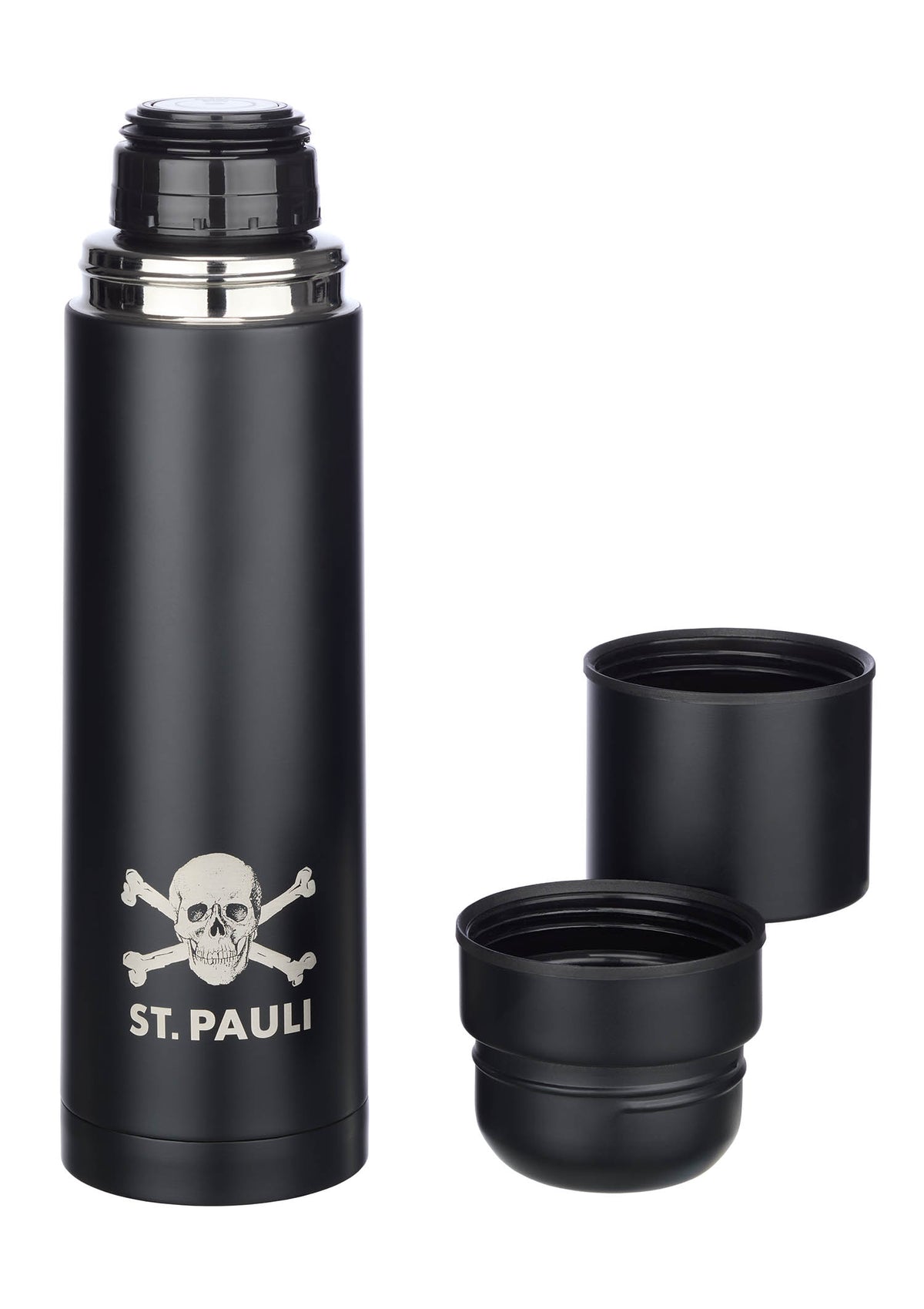 Thermoskanne mit 2 Bechern Totenkopf