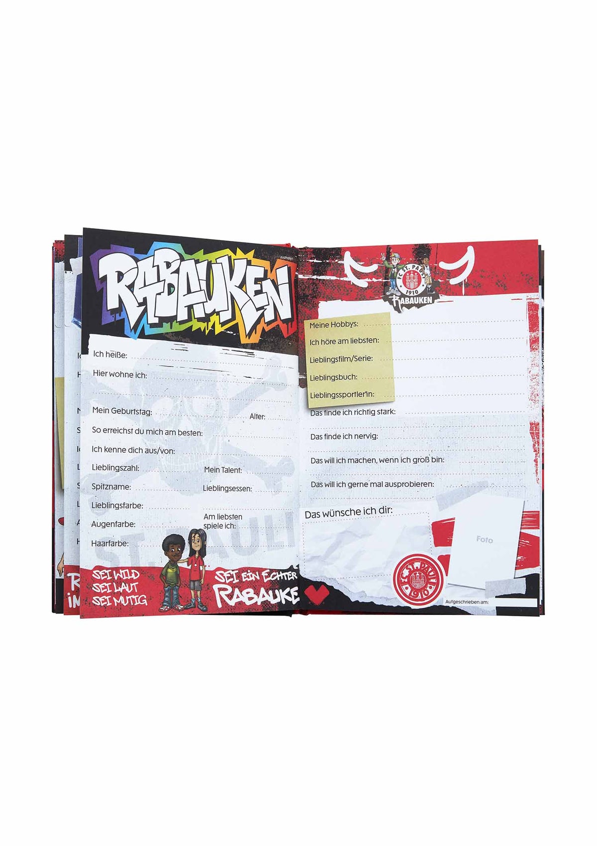 Freundebuch FC St. Pauli Rabauken