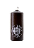 Kerze braun Logo 18,5 cm