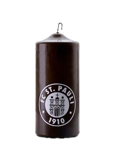 Kerze braun Logo 18,5 cm