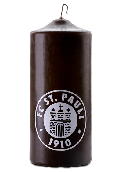 Kerze braun Logo 18,5 cm